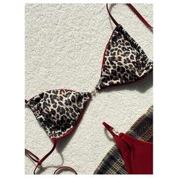 GORGLITTER Women's Stunning Leopard Print Bikini Set