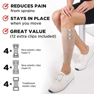 Mighty-X Premium Elastic Bandage Wraps 4pk - Convenient Support