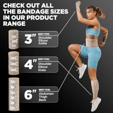 Mighty-X Premium Elastic Bandage Wraps 4pk - Convenient Support