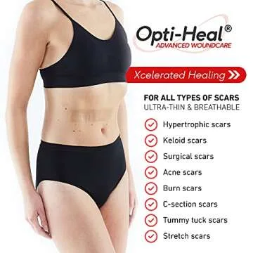 Neo G Opti-Heal Wound Recovery Silicone Scar Strips for Surgical Scars, C Section, Burn, Acne, Keloid Treatment - Medical Silicone Scar Sheets - New and Old Scar Treatment - 1.6 x 5.9 inch - 6 Strips