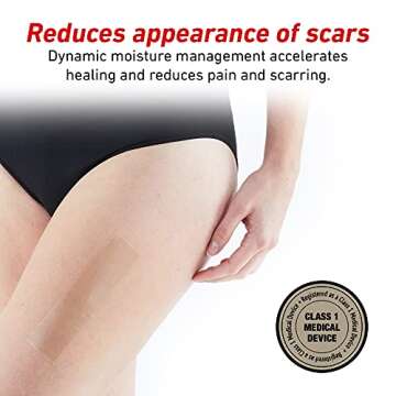 Neo G Opti-Heal Wound Recovery Silicone Scar Strips for Surgical Scars, C Section, Burn, Acne, Keloid Treatment - Medical Silicone Scar Sheets - New and Old Scar Treatment - 1.6 x 5.9 inch - 6 Strips