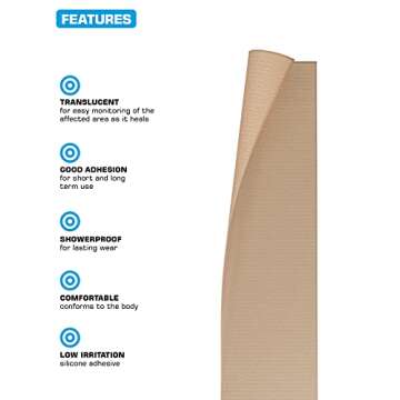 Neo G Opti-Heal Wound Recovery Silicone Scar Strips for Surgical Scars, C Section, Burn, Acne, Keloid Treatment - Medical Silicone Scar Sheets - New and Old Scar Treatment - 1.6 x 5.9 inch - 6 Strips