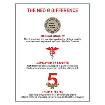 Neo G Opti-Heal Wound Recovery Silicone Scar Strips for Surgical Scars, C Section, Burn, Acne, Keloid Treatment - Medical Silicone Scar Sheets - New and Old Scar Treatment - 1.6 x 5.9 inch - 6 Strips