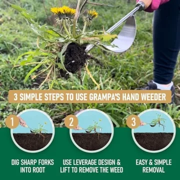 Grampa's Hand Weeder Tool Lightweight Easy to Use Weeder
