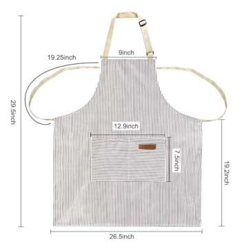 Serrenf 2 Pack Apron, Cooking Kitchen Aprons, Adjustable Bib Apron with 2 Pockets for Men Women Chef...