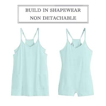 ANRABESS Women Summer Mini Romper Dress Workout Tennis Active Sports Athletic Outfits Built in Shorts Trendy Vacation Mint Green Medium