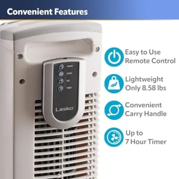 Lasko 36" Tower Fan with Remote Control and Timer