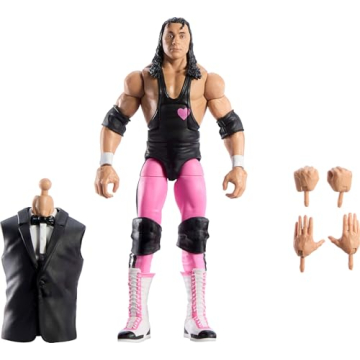 WWE Mattel Elite Collection Action Figure & Accessories - Bret Hart Set