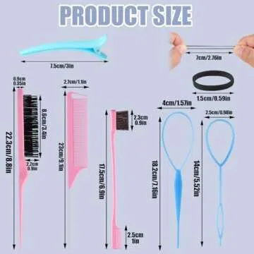 Rubber Bands and Hair Styling Tools Set: 1500 Pcs Elastic Hair Ties with Organizer Box, Baby/Toddler Hair Accessories Gift for Women and Kids