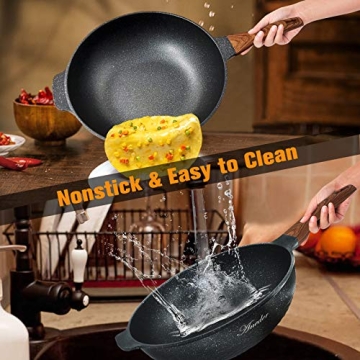 ANEDER Non-Stick Wok Pan 12.5 Inch Healthy Cooking