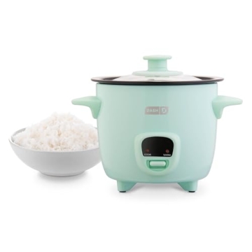 DASH Mini Rice Cooker Steamer with Removable Nonstick Pot, Keep Warm Function & Recipe Guide, .5 Qua...
