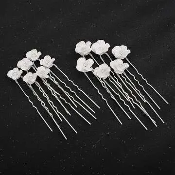 Teyglen Bridal Hair Accessories - Elegant Flower Hair Pins