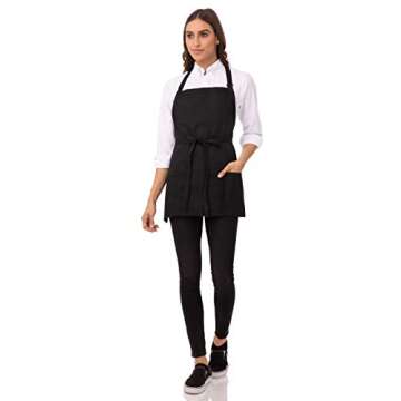 Chef Works Unisex Three Pocket Apron, Black, One Size