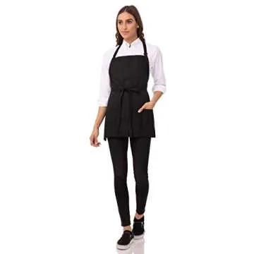 Chef Works Unisex Three Pocket Apron, Black, One Size