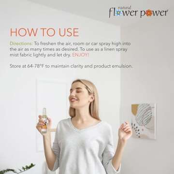 Natural Flower Power Air Freshener Spray Pack of 3 4 Fl Oz