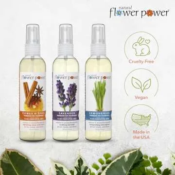 Natural Flower Power Air Freshener Spray Pack of 3 4 Fl Oz