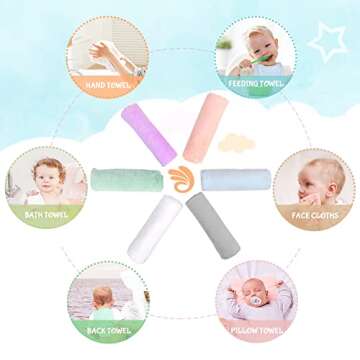 Orighty Baby Washcloths 50-Pack, Microfiber Coral Fleece Baby Face Towels, Soft and Absorbent Wash Cloths for Newborns, Infants and Toddlers, Gentle on Delicate Skin for Face Hands and Body, 7x9 Inch
