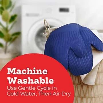 Big Red House Silicone Oven Mitts - Heat Resistant Kitchen Gloves