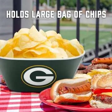YouTheFan NFL Packers Large Party Bowl for Game Day