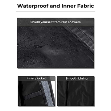 Wantdo Men's Spring Motorcycle Leather Jacket with Hood