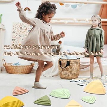 makarci Stepping Stones for Kids Balance Play Set