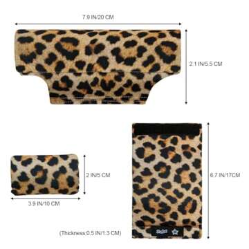 Underarm Crutch's Pad and Hand Grip Covers Universal Forearm Handle Padded Cushion Sets Accessories for Crutches Pads for Armpits (Leopard)