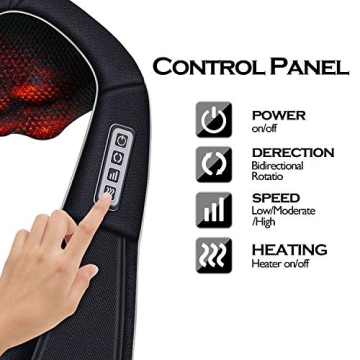 Shiatsu Neck and Shoulder Massager with Heat - Relief