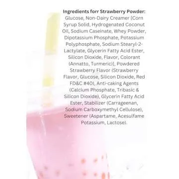 Strawberry Flavored Boba Bubble Tea Powder for Milk Tea Premium Instant Drink Mix - 2.2 LB bag for 40-45 Servings - Just Add Tapioca Pearls by BUBBLE TEA SUPPLY