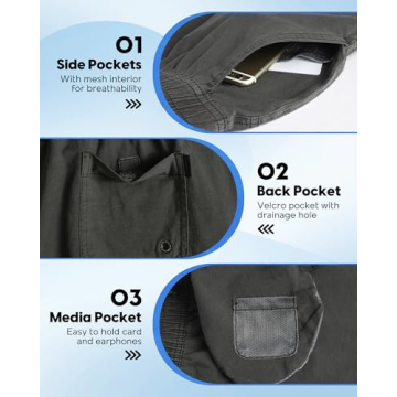 maamgic Men's 5-Inch Comfort Stretch Shorts with Pocket