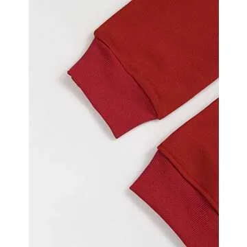 Blooming Jelly Womens Christmas Sweatshirts Crewneck Long Sleeve Tops Print Terry Casual Cute Pullover Outfit 2024(Large, Red)