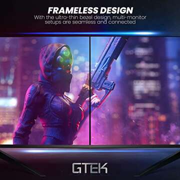 GTEK 240Hz 27 Inch Gaming Monitor - Full HD Frameless Display