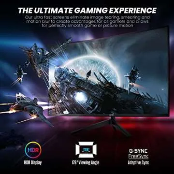 GTEK 240Hz 27 Inch Gaming Monitor - Full HD Frameless Display