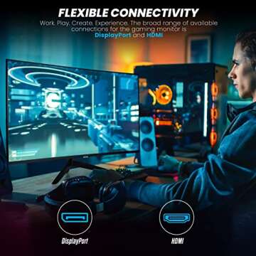 GTEK 240Hz 27 Inch Gaming Monitor - Full HD Frameless Display