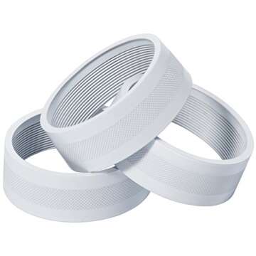 Audio Air Conditioning Button Cover Decoration Twist Switch Ring Trim Interior Accessories for Jeep Wrangler JK Patriot Compass Liberty for Dodge Challenger (White)