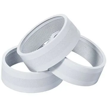 Audio Air Conditioning Button Cover Decoration Twist Switch Ring Trim Interior Accessories for Jeep Wrangler JK Patriot Compass Liberty for Dodge Challenger (White)