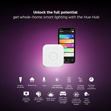 Philips Hue LED Smart Light Bulbs Starter Kit for Home Lighting