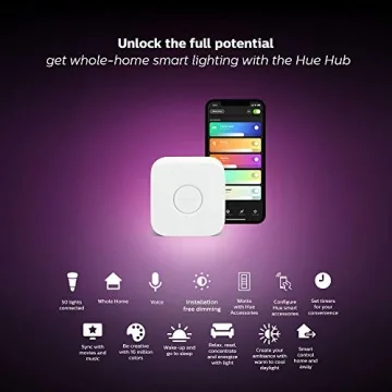 Philips Hue LED Smart Light Bulbs Starter Kit for Home Lighting