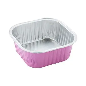 Restaurantware 10 Ounce Disposable Baking Cups – Pink Aluminum Ramekins for Cupcakes and Desserts