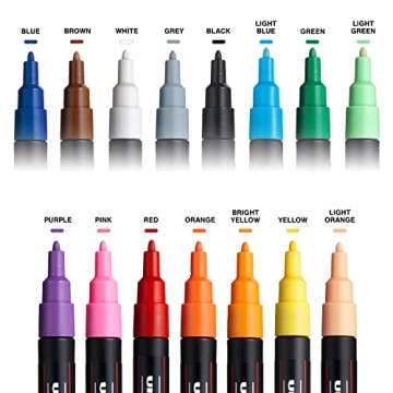 15 Posca Paint Markers - Vibrant Art Supplies for All