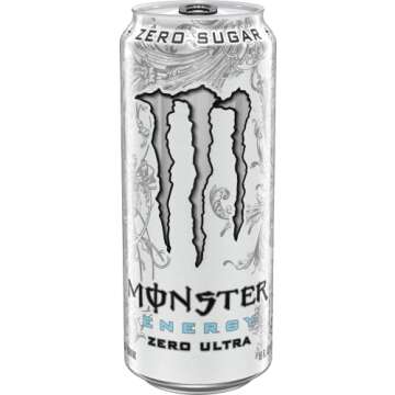Monster Energy Zero Ultra, Sugar Free Energy Drink, 16 Ounce (Pack of 12)