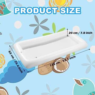 AITUOSI Inflatable Ice Serving Buffet Bar with Drain Plug - BBQ Picnic Pool Party Supplies Buffet Sa...