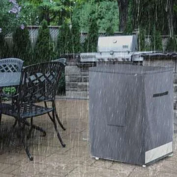Dalema Outdoor Deep Freezer Cover,Heavy Duty 600D 100% Waterproof Chest Freezer Cover,Freezer Covers for Outside 5.0 Cubic Chest Freezer,Top Can Be Opened by Zipper(25"W x 22"D x 33.5"H,Grey)