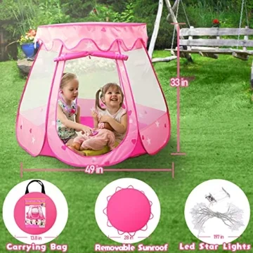 Princess Tent for Girls with Star Lights: Fun Gift