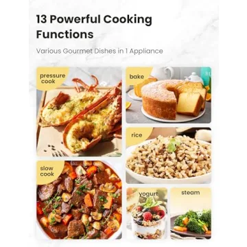 COMFEE’ 9-in-1 Electric Pressure Cooker 13 Presets Instant Multi Cooker Olla de Presion Slow Cooker Rice Cooker Steamer Sauté Yogurt Maker Non-Stick Pot 6 Quart Black, Aluminum
