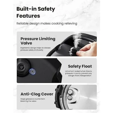 COMFEE’ 9-in-1 Electric Pressure Cooker 13 Presets Instant Multi Cooker Olla de Presion Slow Cooker Rice Cooker Steamer Sauté Yogurt Maker Non-Stick Pot 6 Quart Black, Aluminum