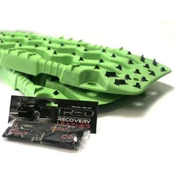 TRED PRO Recovery Matt Traction Extraction Sand Ladder ramps Boards Green Pair 4X4