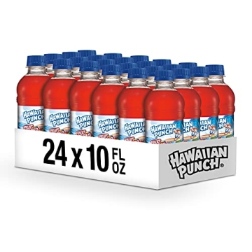 Hawaiian Punch Fruit Juicy Red Drink - 24 Count of 10 Fl Oz Bottles, Ideal for Family Fun!