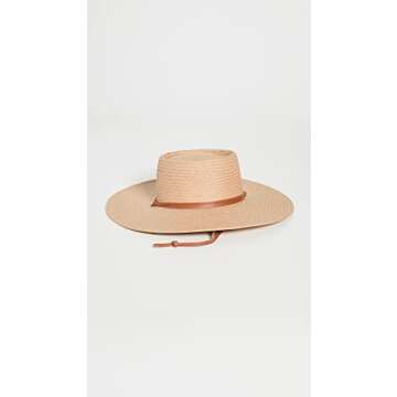 Madewell Women's Dipped Crown Straw Hat, Kraft Brown, S-M