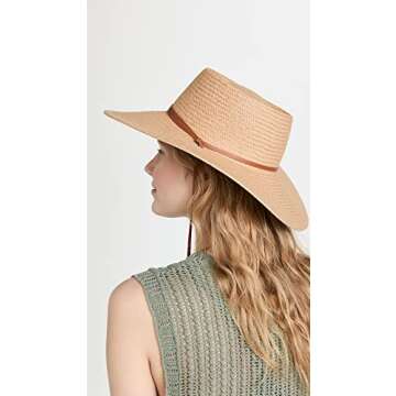 Madewell Women's Dipped Crown Straw Hat, Kraft Brown, S-M