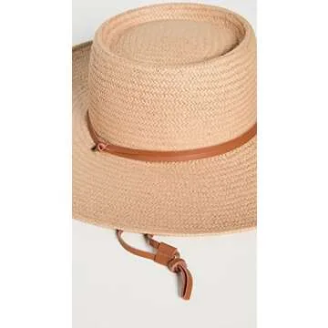 Madewell Women's Dipped Crown Straw Hat, Kraft Brown, S-M